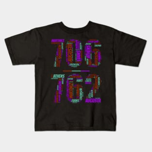 Augusta, Athens, and the 706/762 Kids T-Shirt